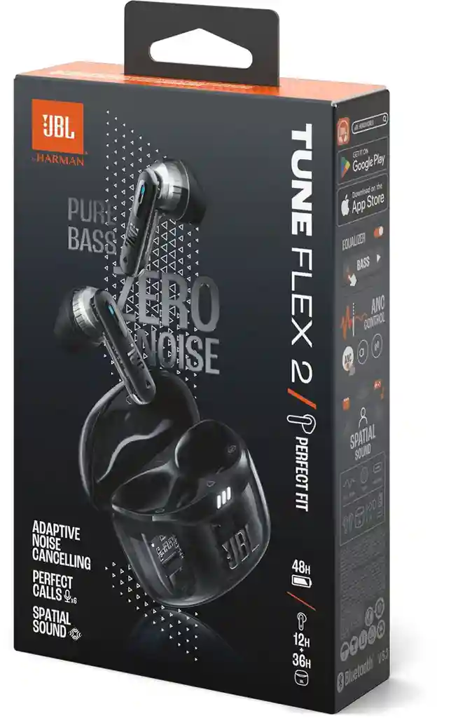 JBL Tune Flex 2 Ghost Black