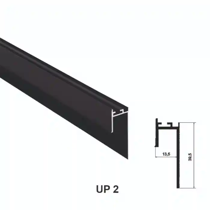 AL 16, Мини плинтус для пола, матовый черный, 2,5 м – terrastone.md