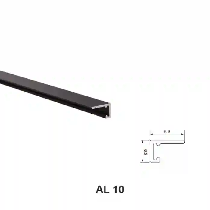 AL 10, Мини плинтус для пола, матовый черный, 2,5 м – terrastone.md