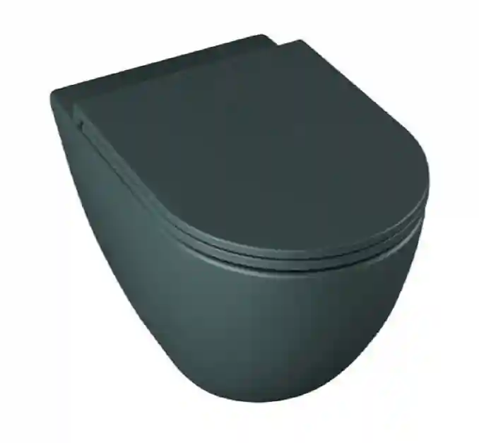 Vas de toaletă Infinity + capac, culoare Petrol Green Matt