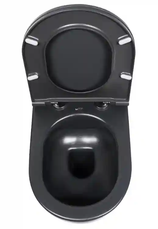 Vas de toaletă Infinity + capac, culoare Black Matt