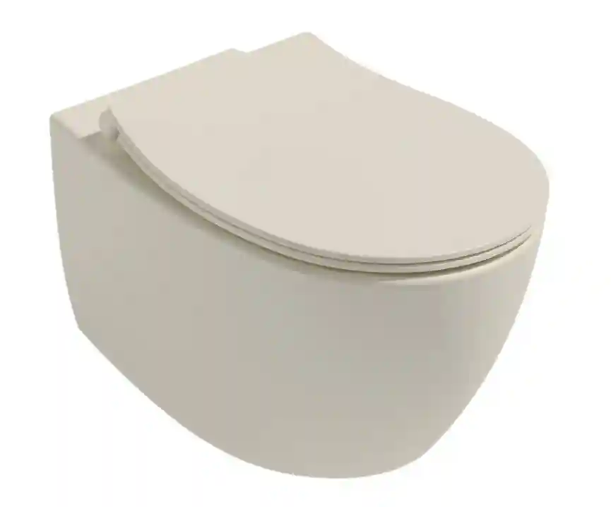 Vas de toaletă Sentimenti Neo + capac, culoare Ivory Matt