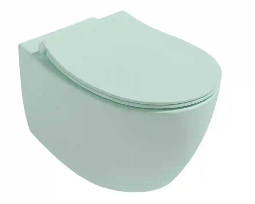 Vas de toaletă Sentimenti Neo + capac, culoare Mint Matt
