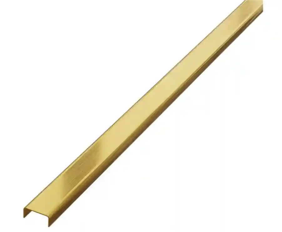 Profil din inox U-10, 2700 mm, auriu mat