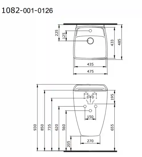Lavoar Firenze bloc 48cm
