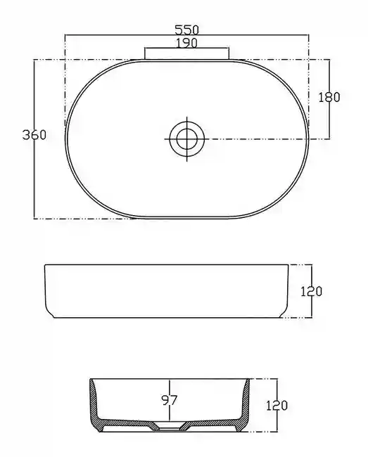 Раковина ISVEA Infinity Washbasin 55 cm 10NF65055