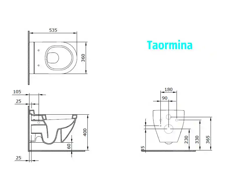PROMO SET WC TAORMINA с крышкой soft close+ БИДЕ TAORMINA