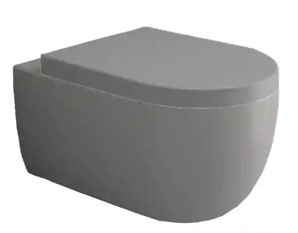 Vas veceu suspendat V Tondo WC Grey Mat cu capac soft close