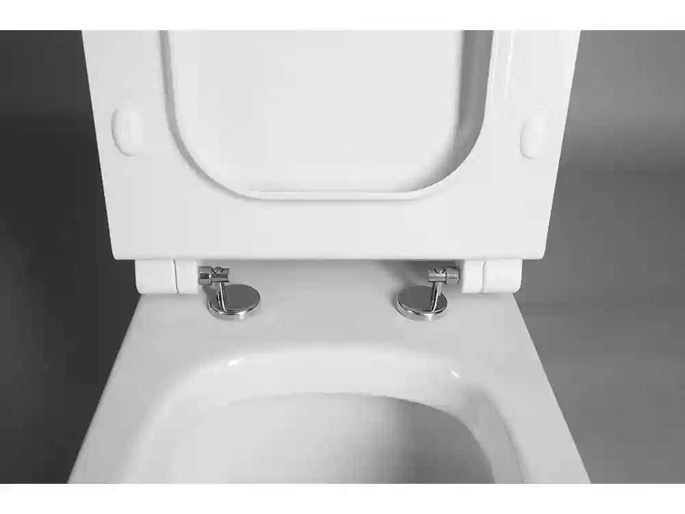 Vas veceu suspendat WC PURITA CLEAR RIMLESS SLIM cu capac soft close