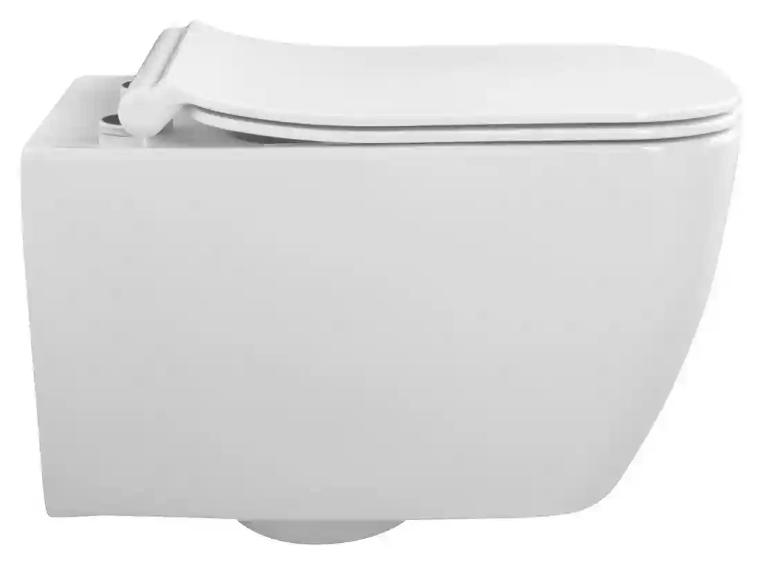 Vas veceu suspendat WC VEA CUBO CLEAR RIMLESS SLIM cu capac soft close