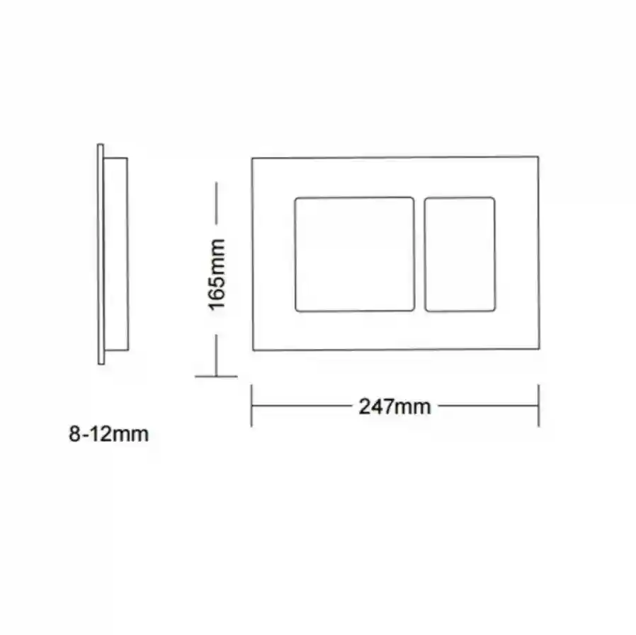 BUTON PENTRU WC Bocchi Vivente Control Panel Black Glass