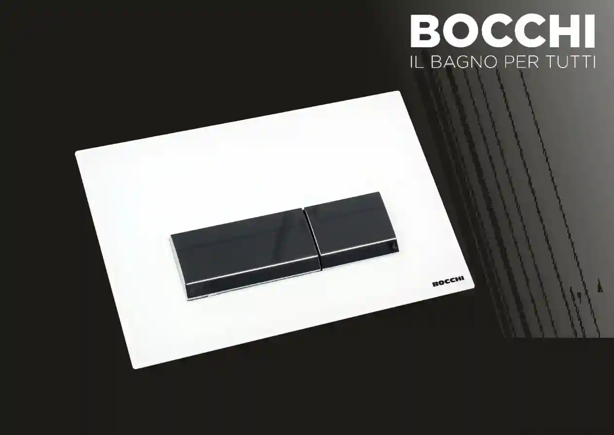 BUTON PENTRU WC Bocchi Vivente Control Panel White Glass