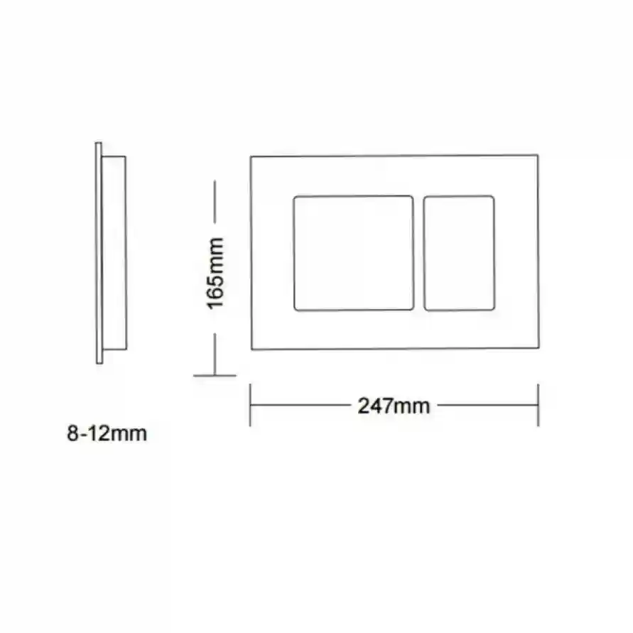 BUTON PENTRU WC Bocchi Vivente Control Panel White Glass