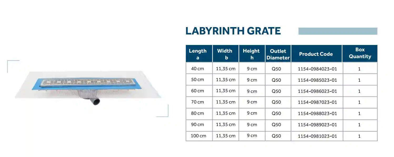 Линейный слив трап для душа Line 2 100cm Shower drain labyrinth