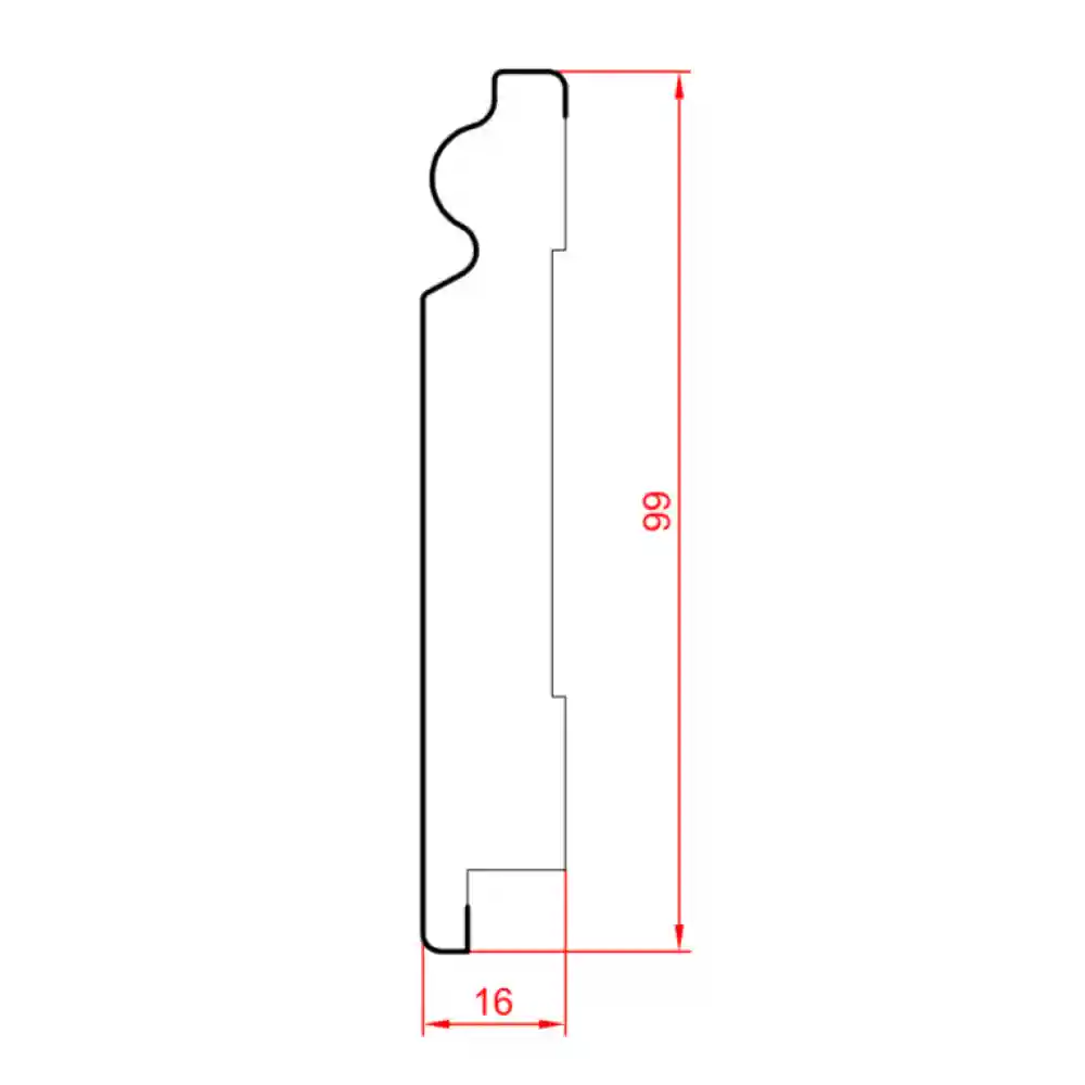 Plinta MDF 16100 2800x16x99mm