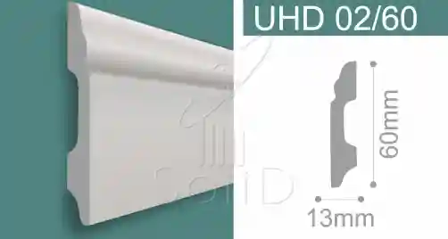 Плинтус Дюрополимер Белый 2000x60x13mm