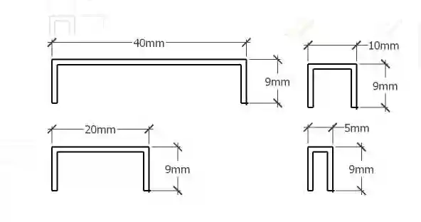 Profil Inox pentru gresie U-10-2700-BLACK-MI 10x270cm