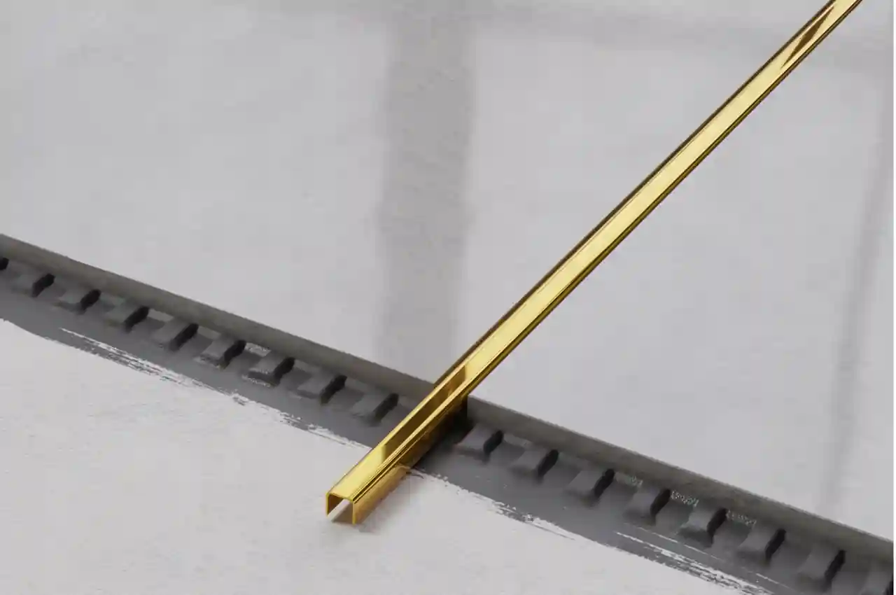 Profil Inox pentru gresie U-10-2440-GOLD-MI 10x240cm