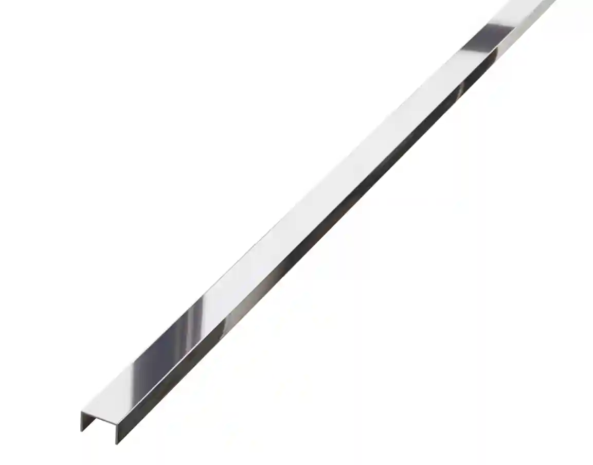 Profil Inox pentru gresie U-15-2440-SILVER-MI 15x240cm