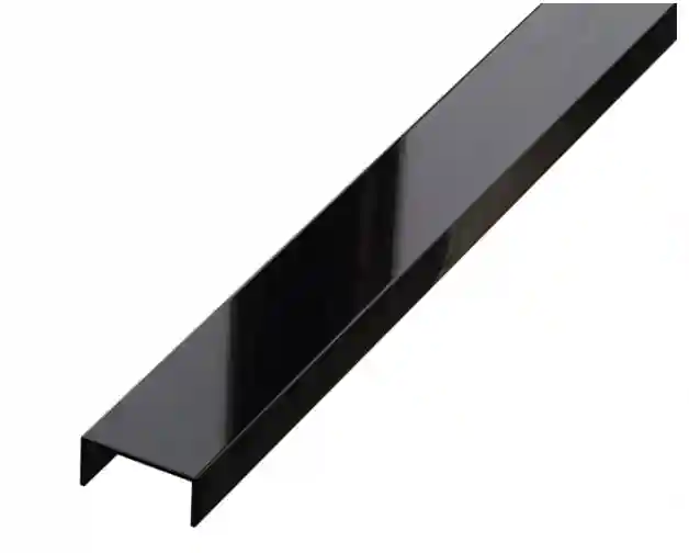 Profil Inox pentru gresie U-40-2700-BLACK-MI 40 x 270cm