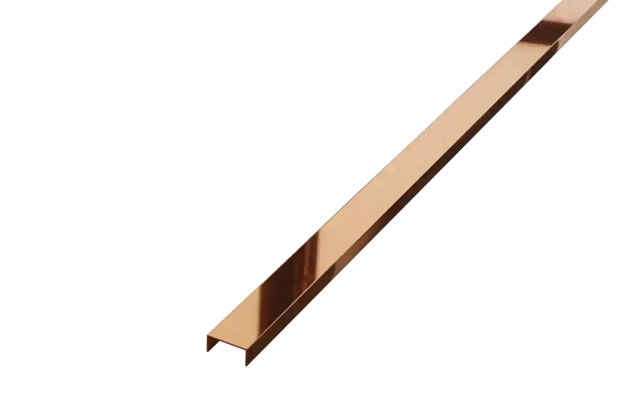 Profil Inox pentru gresie U-5-2440-COPPER-MI 0.5x240cm