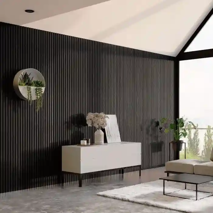 Riflaj din lemn Akupanel Charcoal