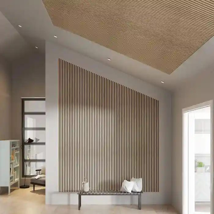 Riflaj din lemn Akupanel Classic Oak (Folie neagra)