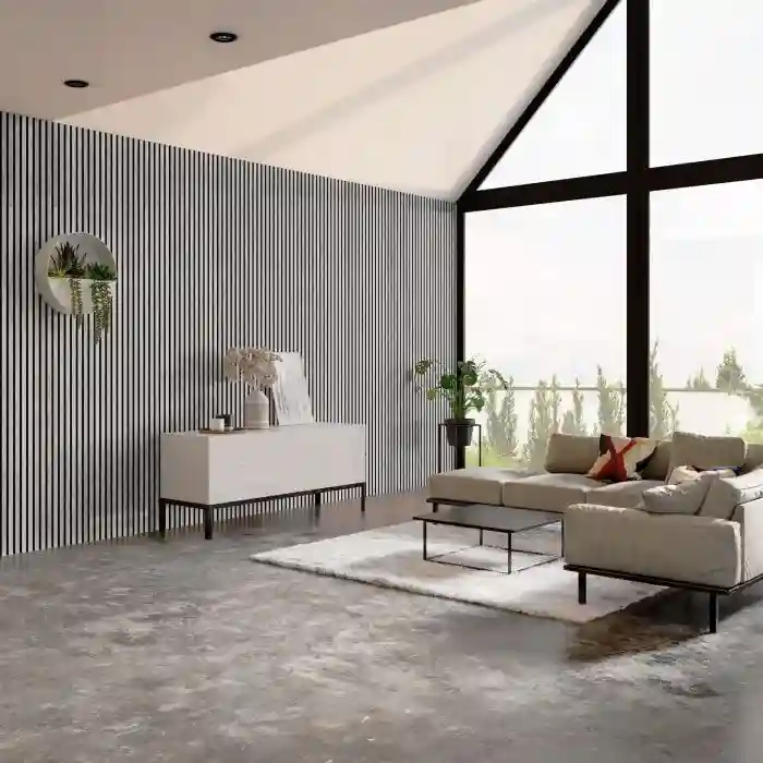 Riflaj din lemn Akupanel White Oxide