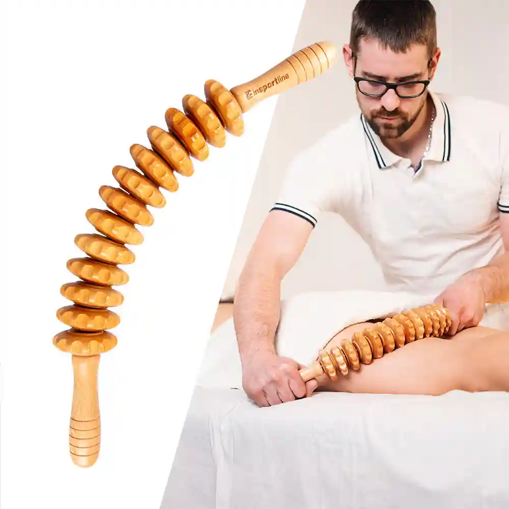 Bara masaj din lemn semicirculara (13 elemente), 44 cm inSPORTline Marlee 500 25260 (8758)