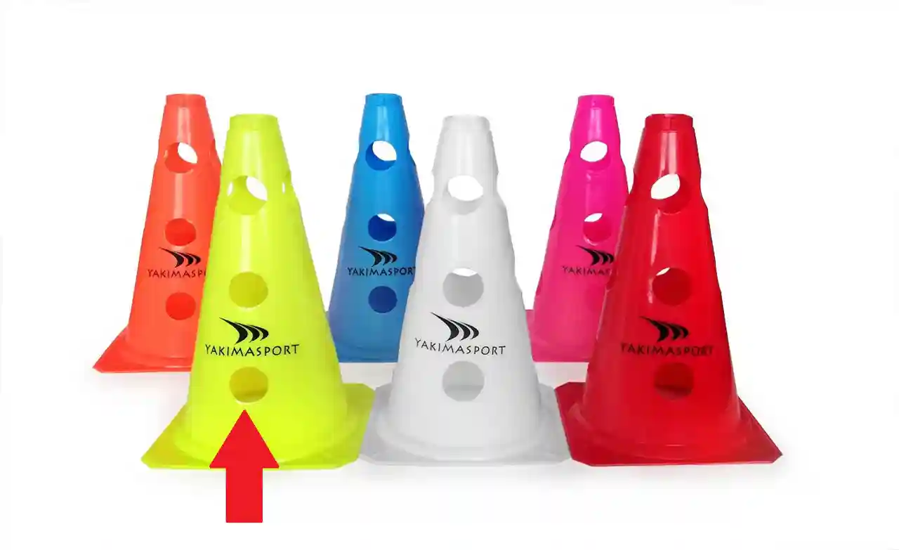 Конус с отверстиями 23 см Yakimasport 100042 yellow (2382)