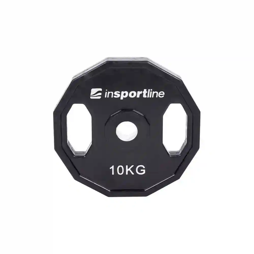 Disc din metal cauciucat cu manere 10 kg, d=30 mm inSPORTline Ruberton 15891 (4177)