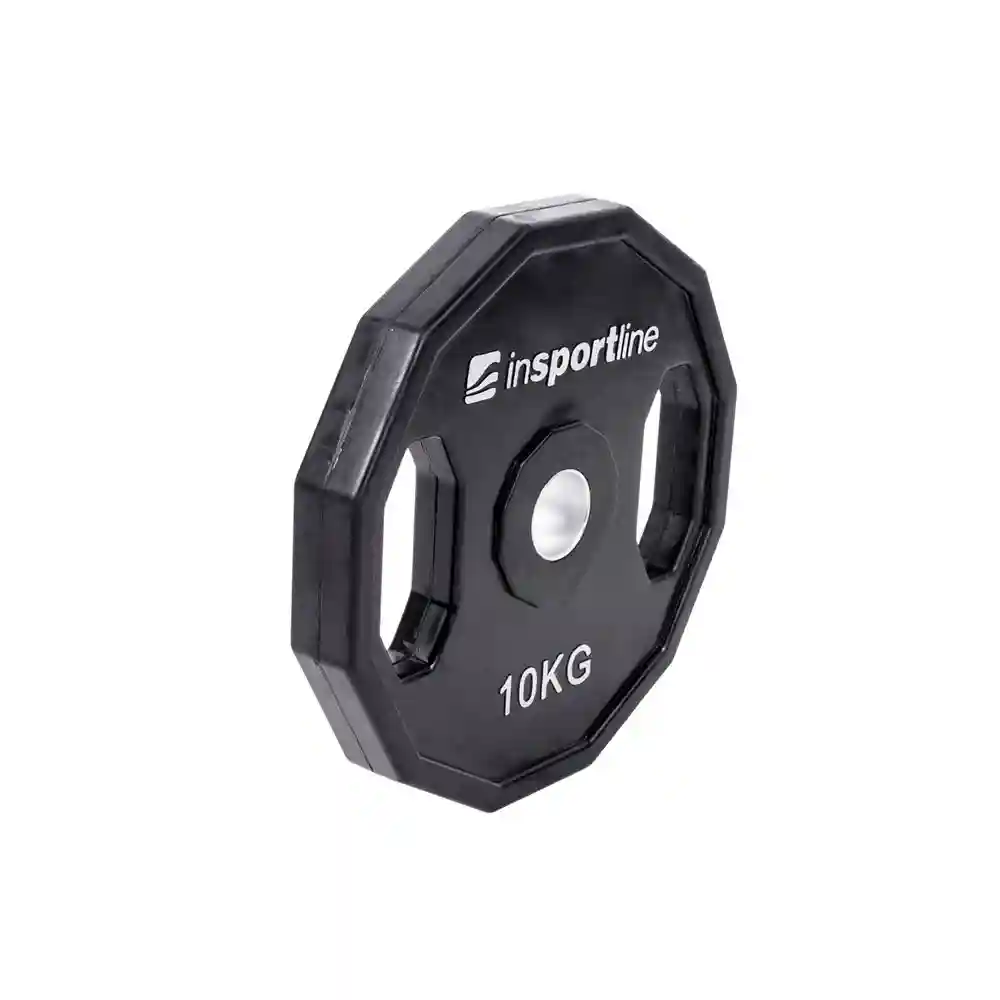 Disc din metal cauciucat cu manere 10 kg, d=30 mm inSPORTline Ruberton 15891 (4177)