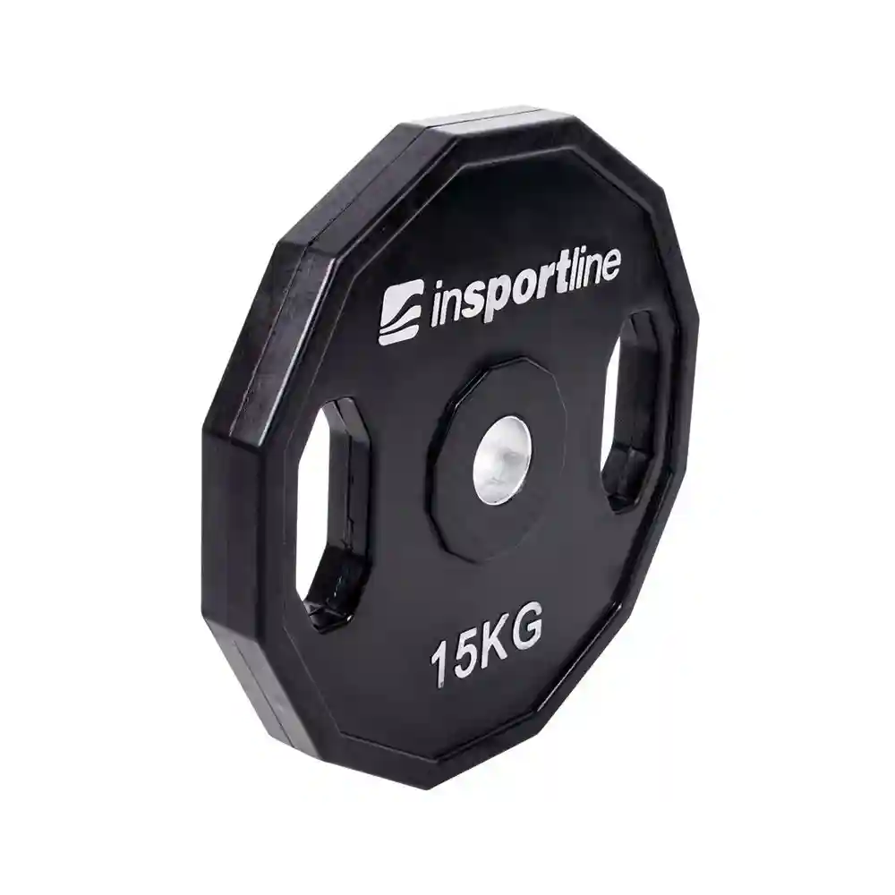 Disc din metal cauciucat cu manere 15 kg, d=30 mm inSPORTline Ruberton 15892 (5209)