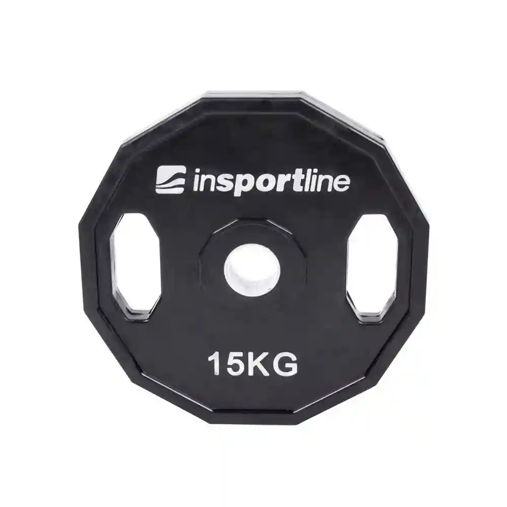 Disc din metal cauciucat cu manere 15 kg, d=50 mm inSPORTline Ruberton 15899 (3579)