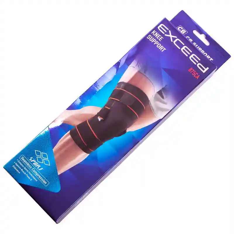 Bandaj fixare pt genunchi cu curea elastica si plastina pt fixare L-XL Exceede 875CA (5573)