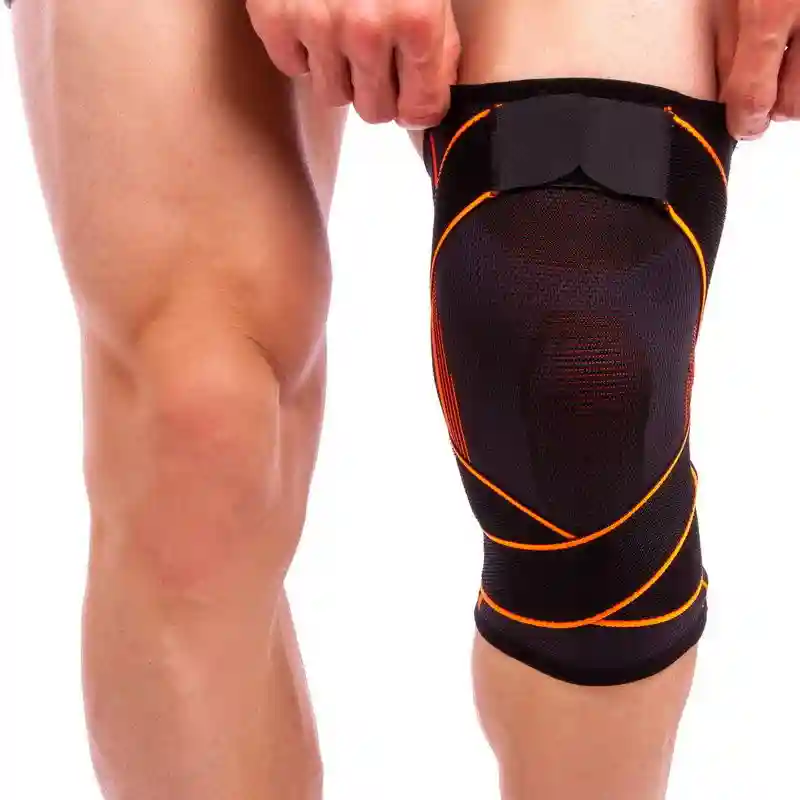 Bandaj fixare pt genunchi cu curea elastica si plastina pt fixare L-XL Exceede 875CA (5573)