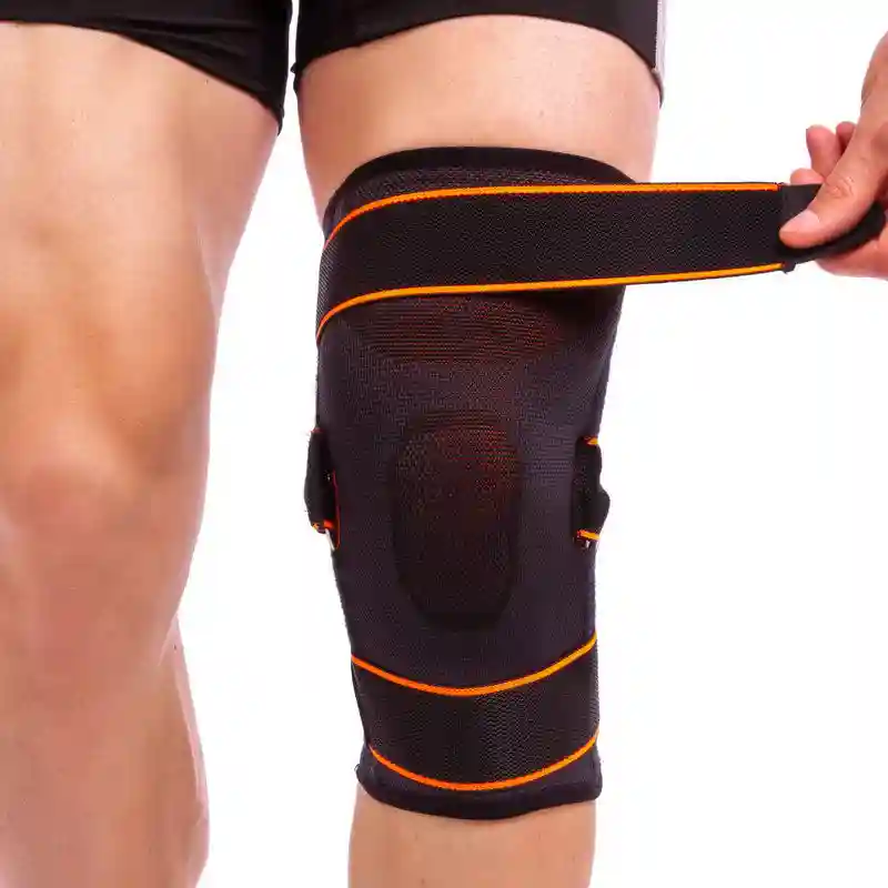 Bandaj fixare pt genunchi cu curea elastica si plastina pt fixare L-XL Exceede 875CA (5573)