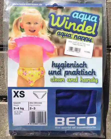 Chiloti de inot XS (2-3 luni, 3-4 kg) Beco Aqua Nappy Slip baby 6901 (2059)