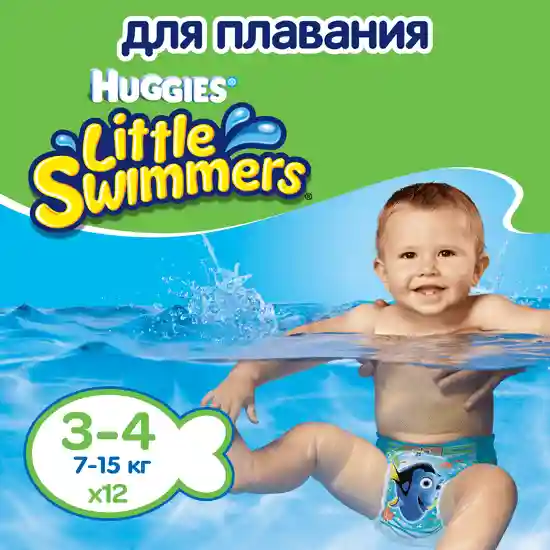Chilot de inot pt copii M (3-4 luni, 7-15 kg) Huggies Baby 6905 (2066)