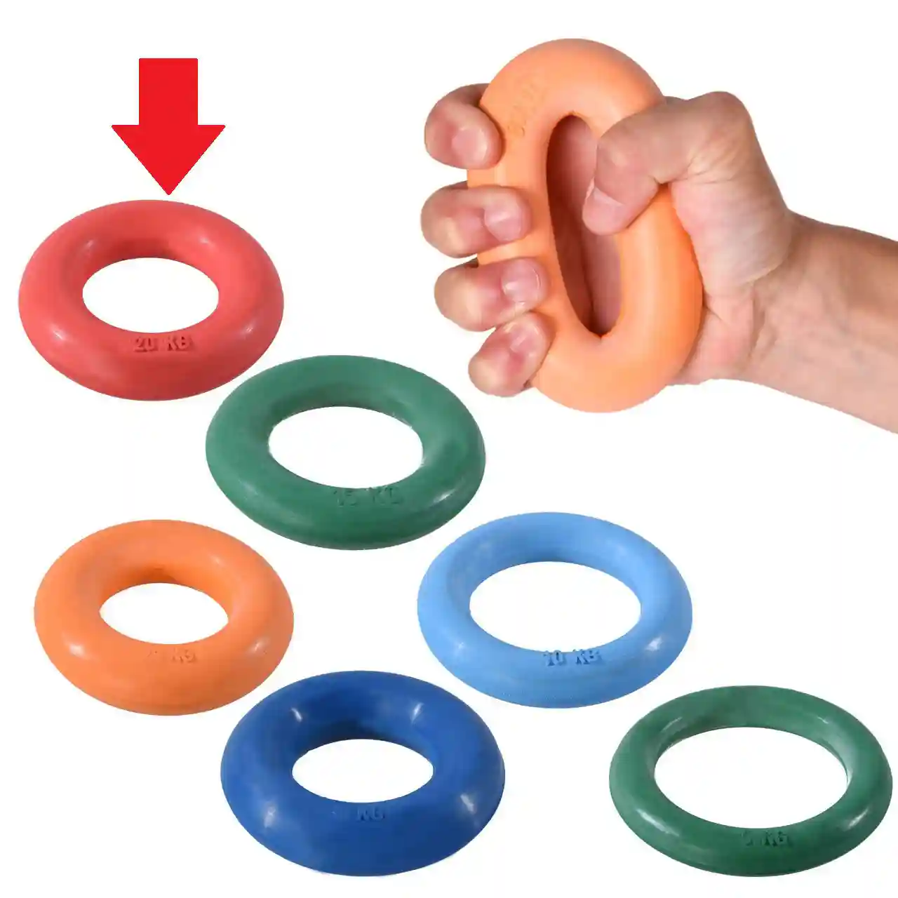 Expander inel 20 kg, d=9 cm Dittmann PRO DLRH20R, red (7948)