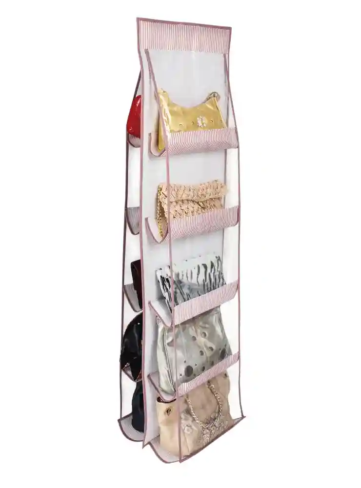 Organizator pentru genți cu 10 rafturi 37x125 cm
