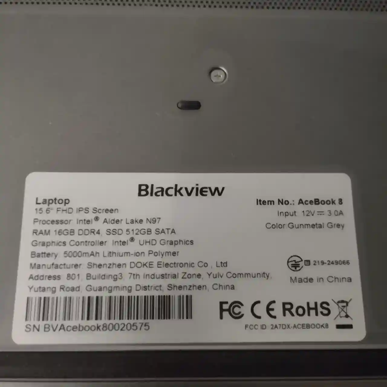 Blackview AceBook 8 Intel Core N97 4GB DDR4 256GB SSD Windows 11 Home