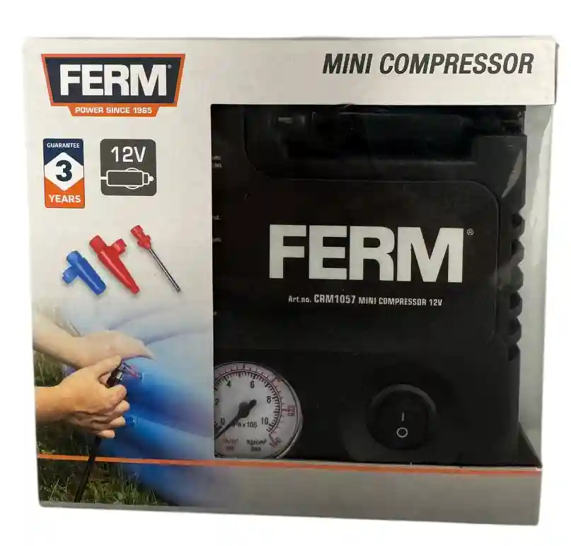 FERM Mini 12V Compressor 