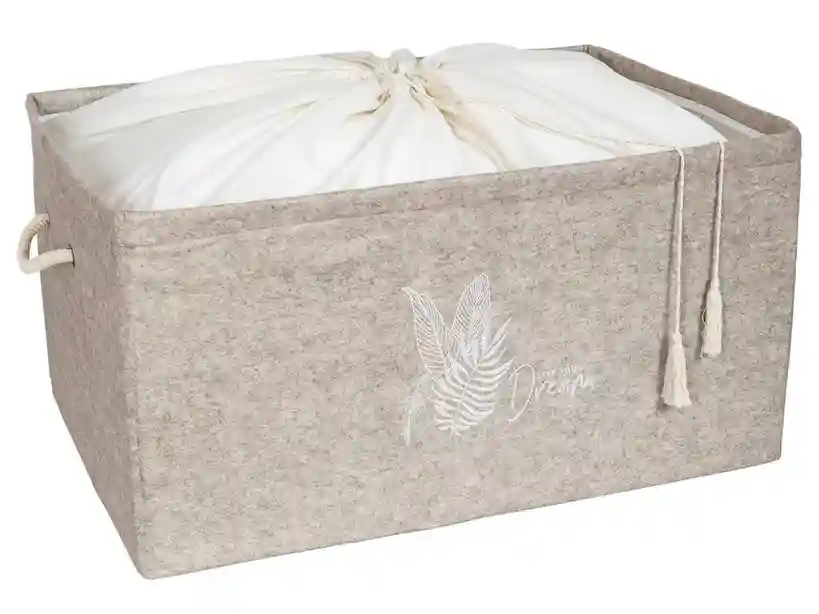 Корзина с сумкой – Мега 55x40x28 см Бежевый