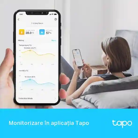 Monitor inteligent de temperatură și umiditate TP-Link Tapo T315
