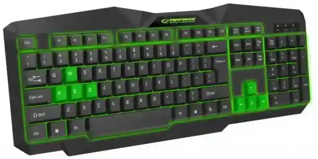 Клавиатура Esperanza TIRONS EGK201G Green - раскладка US / игровая, с подсветкой