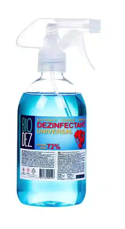 Dezinfectant Bio-DezSoluție sau Gel 500 ml cu pulverizator