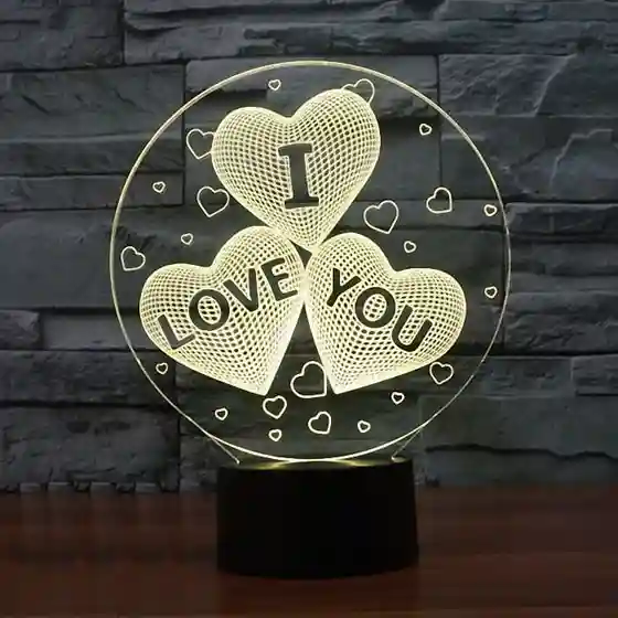 Светильник 3D - I ove You