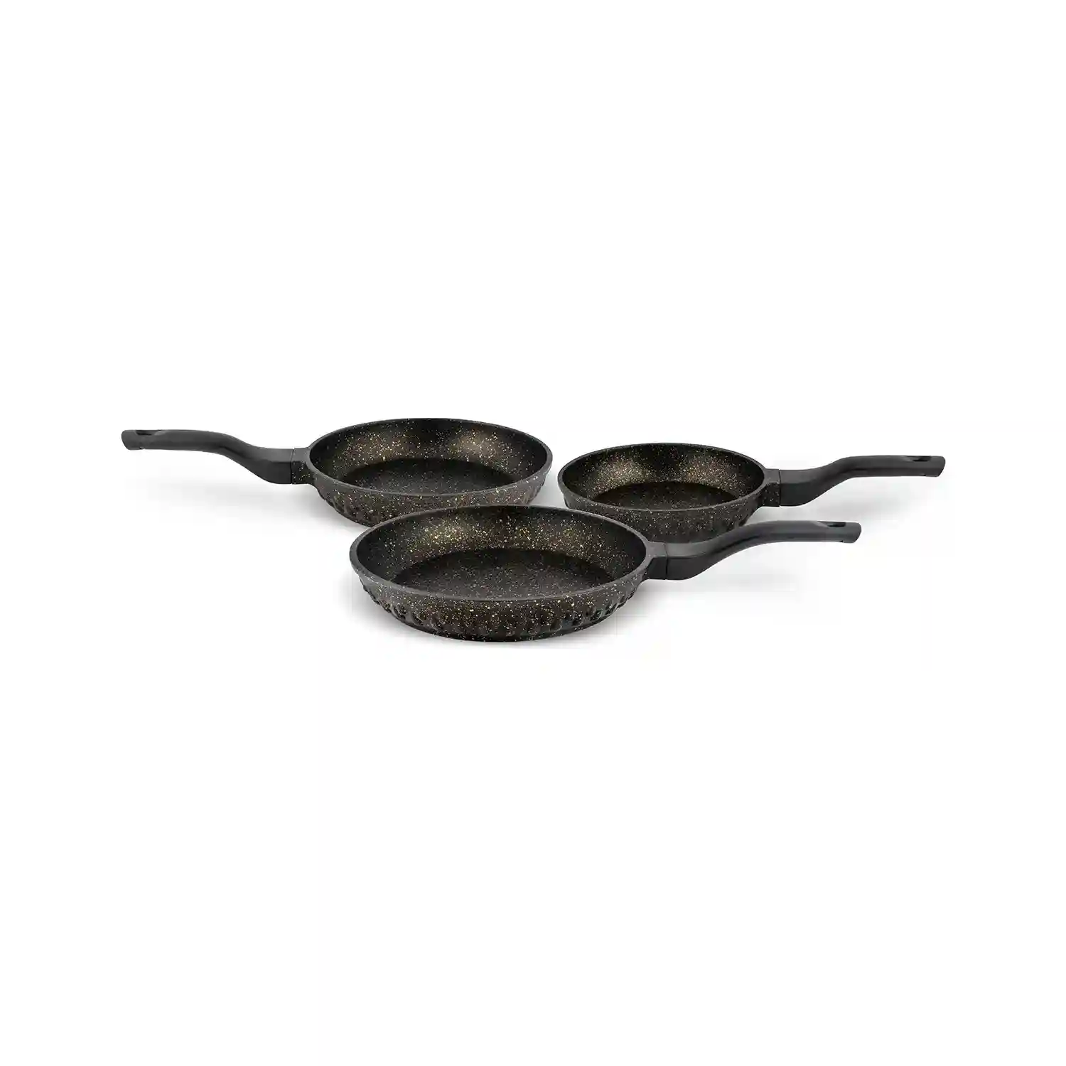 Tigaie 26 cm fără capac, granit, negru