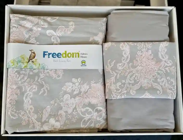 Lenjerie de pat Bed Linen Set (2 fețe de pernă+plic+cearsaf) FreeDom cutie albă